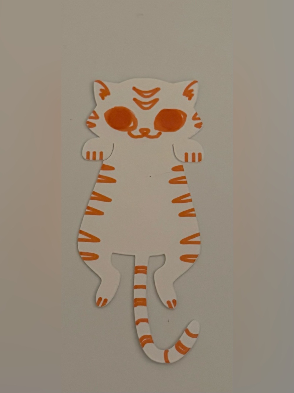 White & Orange Cat - Decorative Pet-Themed bookmark adorable kitty